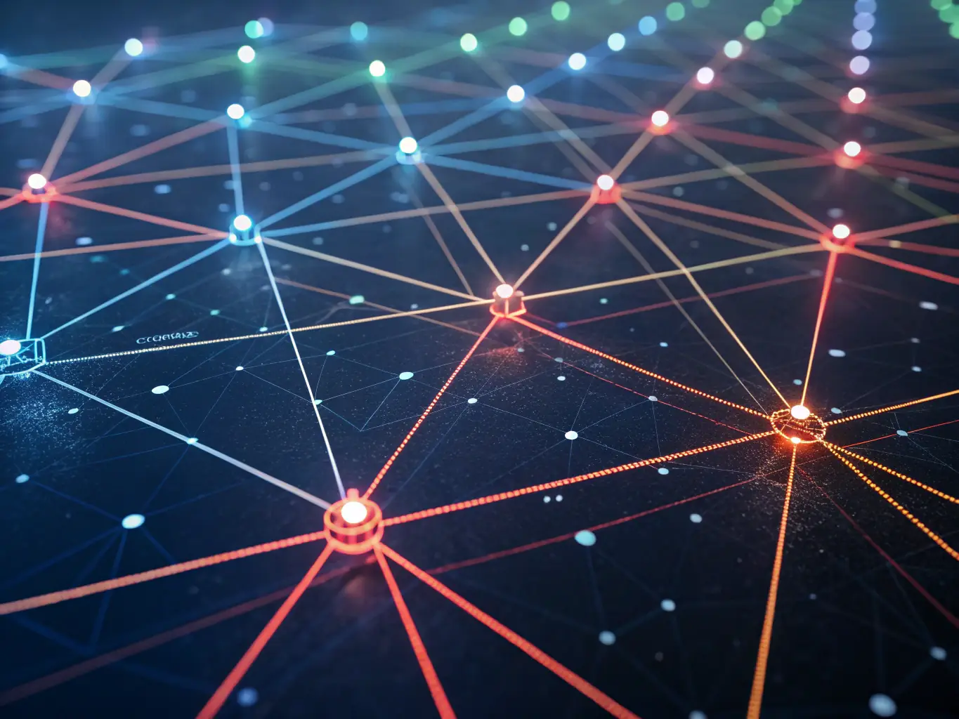 A visually striking abstract image representing strategic planning, with interconnected nodes and flowing data streams, symbolizing the development of tailored business roadmaps.